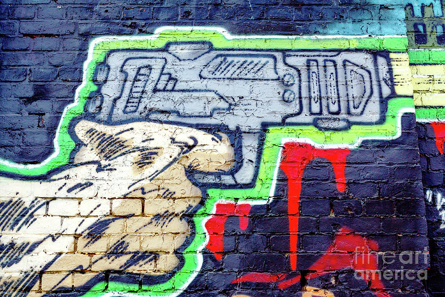 Gun Mural on the Berlin Wall Photograph by John Rizzuto