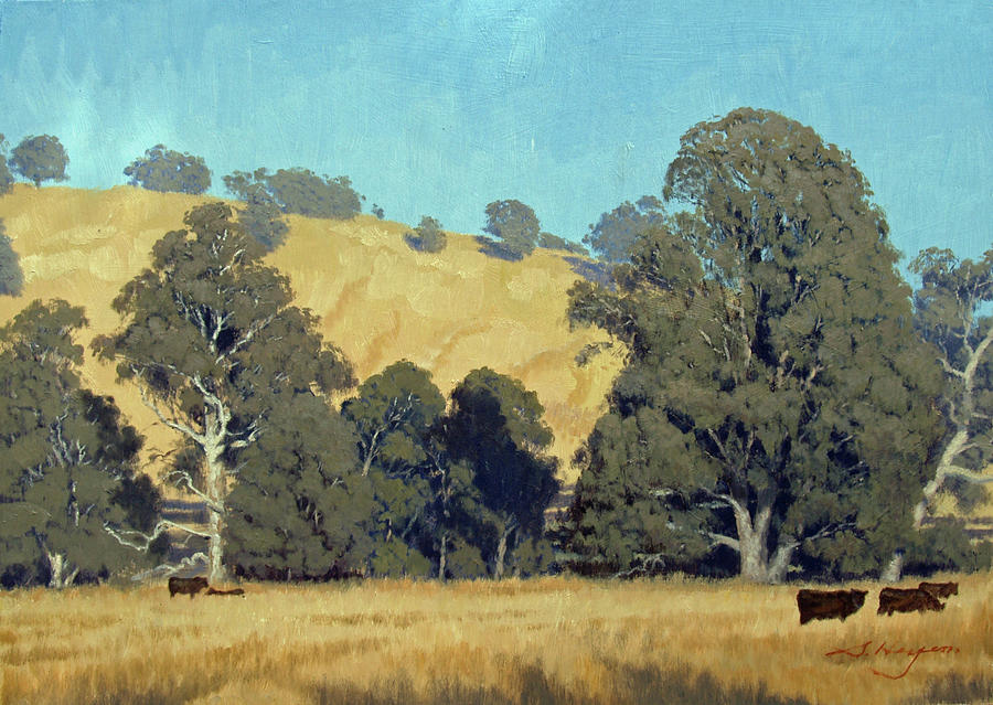 Gundagai country Painting by Steven Heyen