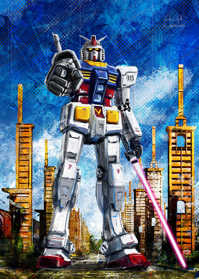 Gundam Parco Dora Digital Art by Andrea Gatti