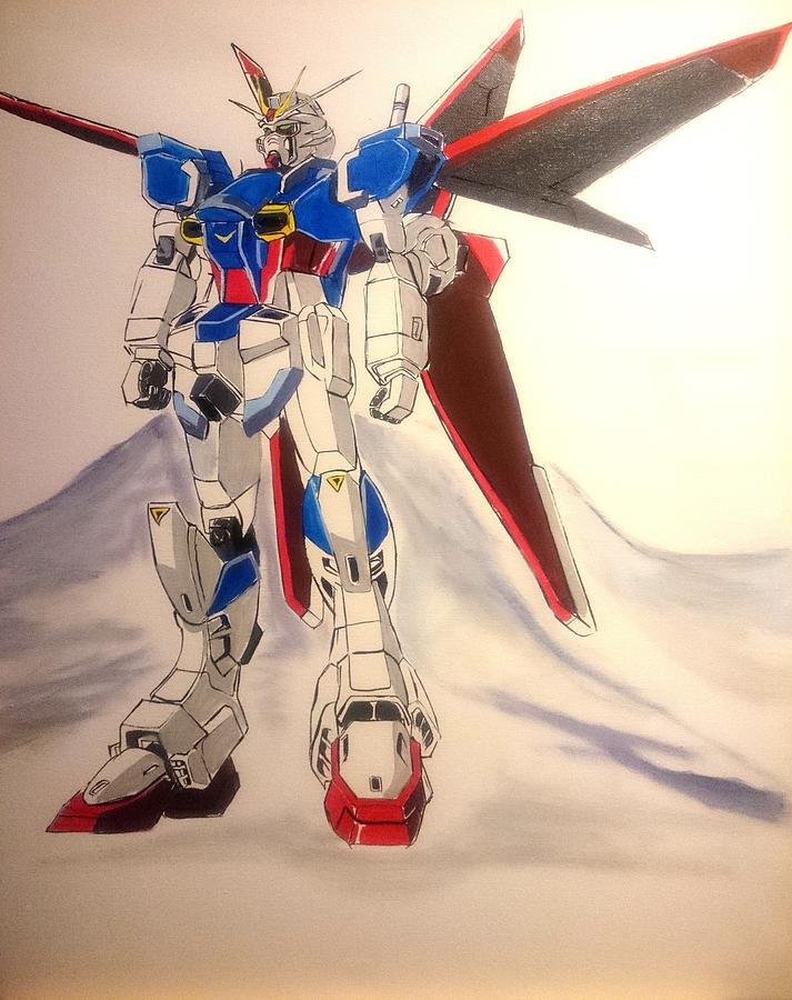 Gundam Seed Destiny Painting By Akmalany Prak
