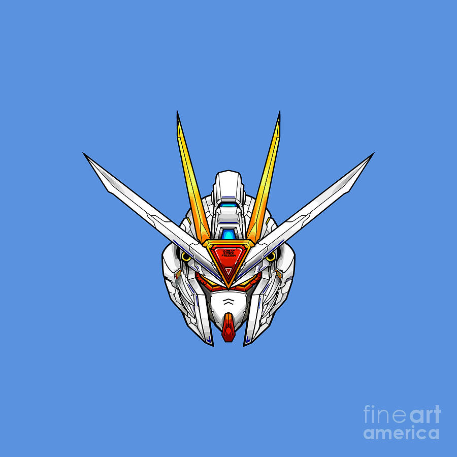 Gundam Strike Freedom Head Drawing by Hilda Lestari - Fine Art America