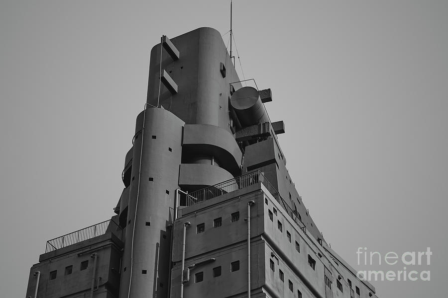 Architecture Photograph - Gunkan Higashi Shinjuku Tokyo Battleship Building 00567 by Organic Synthesis