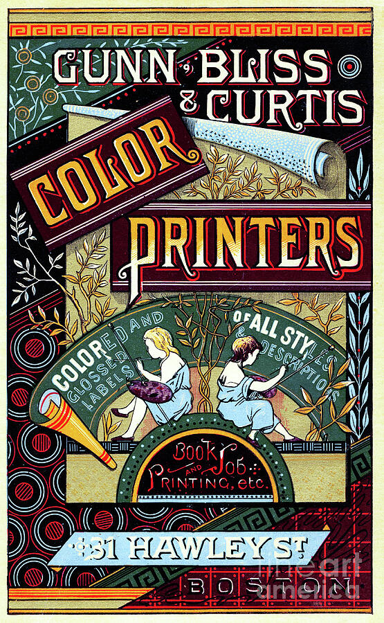 Art Print Victorian Ad Boston Color Typography Mixed Media by Gary Roberts Art Print Victorian Ad Boston Color Typography Mixed Media by Gary Roberts