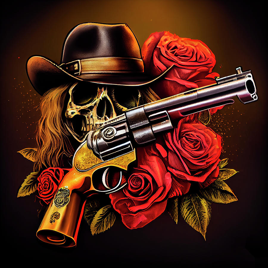 Guns and Roses Digital Art by Tim Hill - Fine Art America