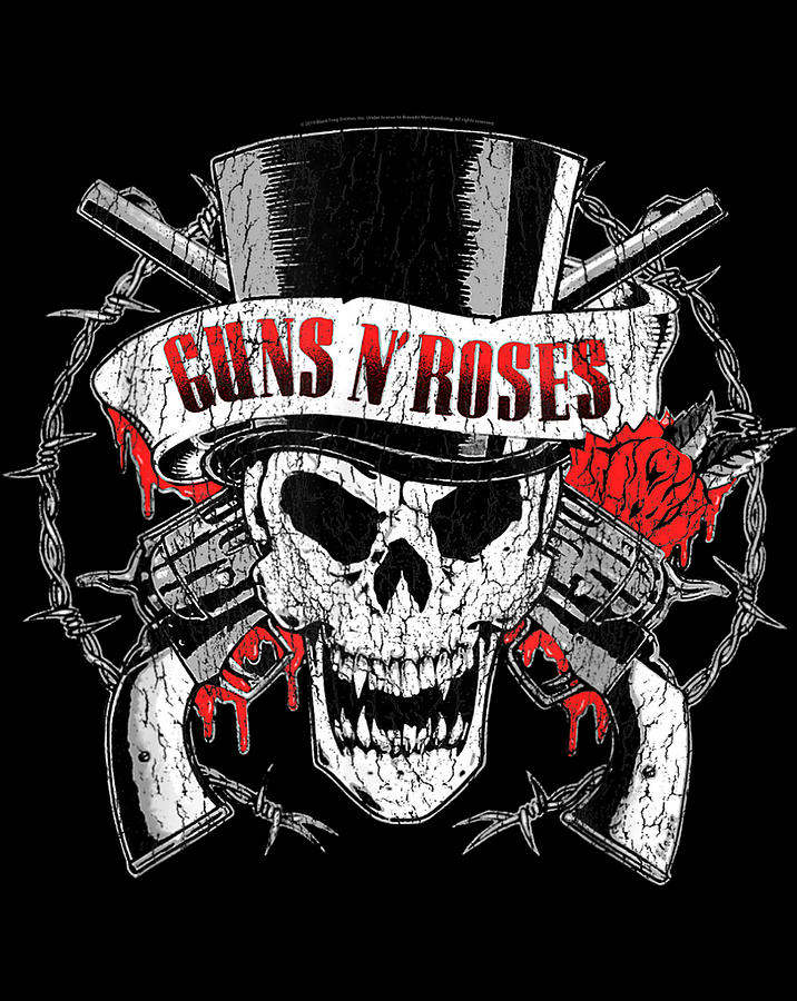 Guns N' Roses Official Top Hat Skull .png Digital Art by Minh Trong Phan