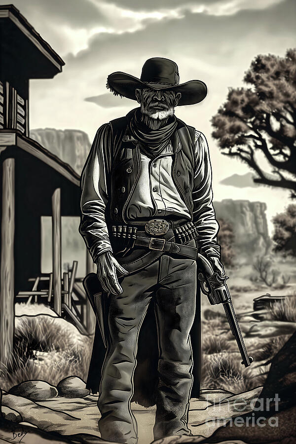 Gunslingers of Old West 2 Digital Art by Peter Awax - Fine Art America