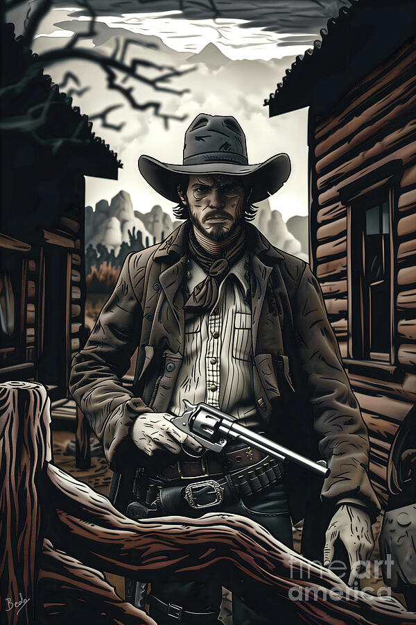 Gunslingers of Old West 3 Digital Art by Peter Awax - Fine Art America