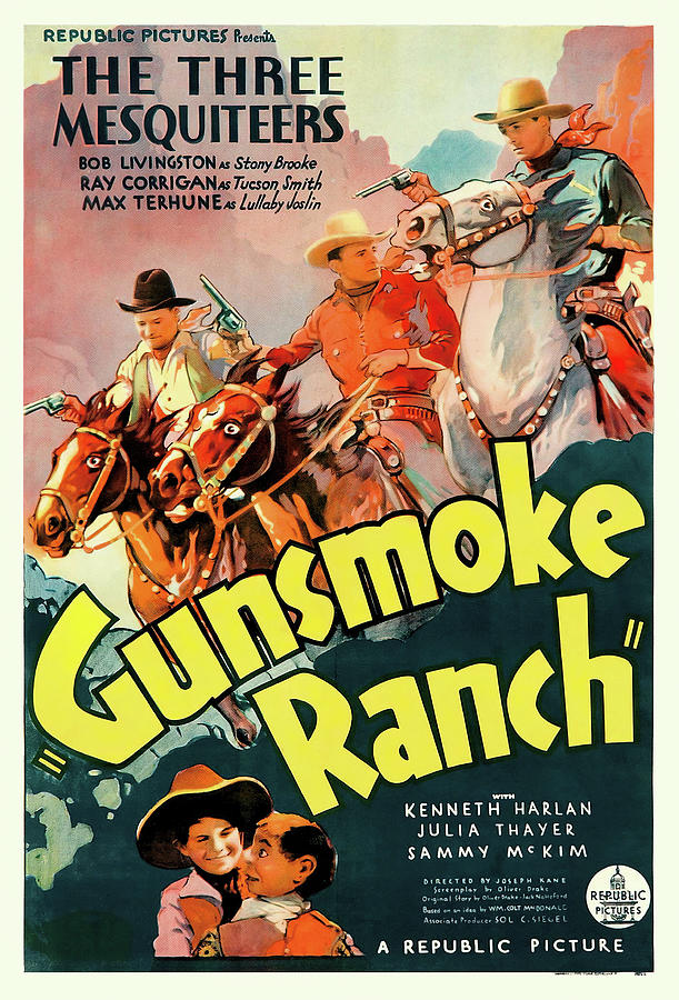 Vintage Mixed Media - Gunsmoke Ranch, 1937 by Movie World Posters