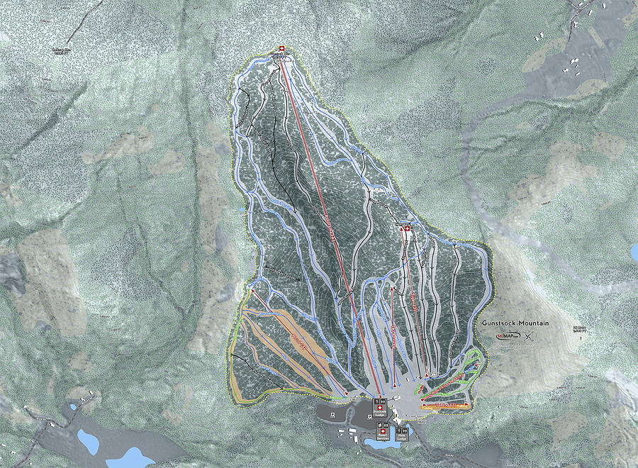 Gunstock Mountain Ski Resort Map Powder Addicts 