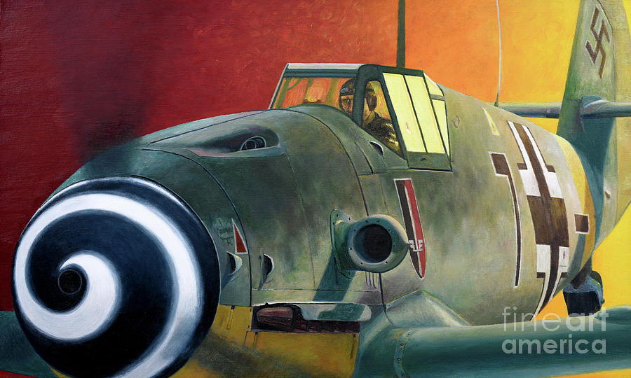 Airplane Painting - Gunther by Oleg Konin