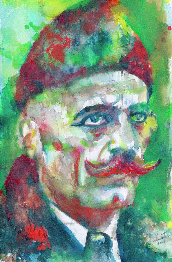 GURDJIEFF- watercolor portrait .4 Painting by Fabrizio Cassetta - Fine ...