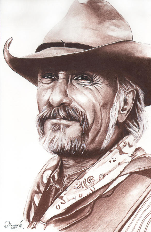 Gus from movie Lonesome Dove Drawing by Bill Olivas | Fine Art America