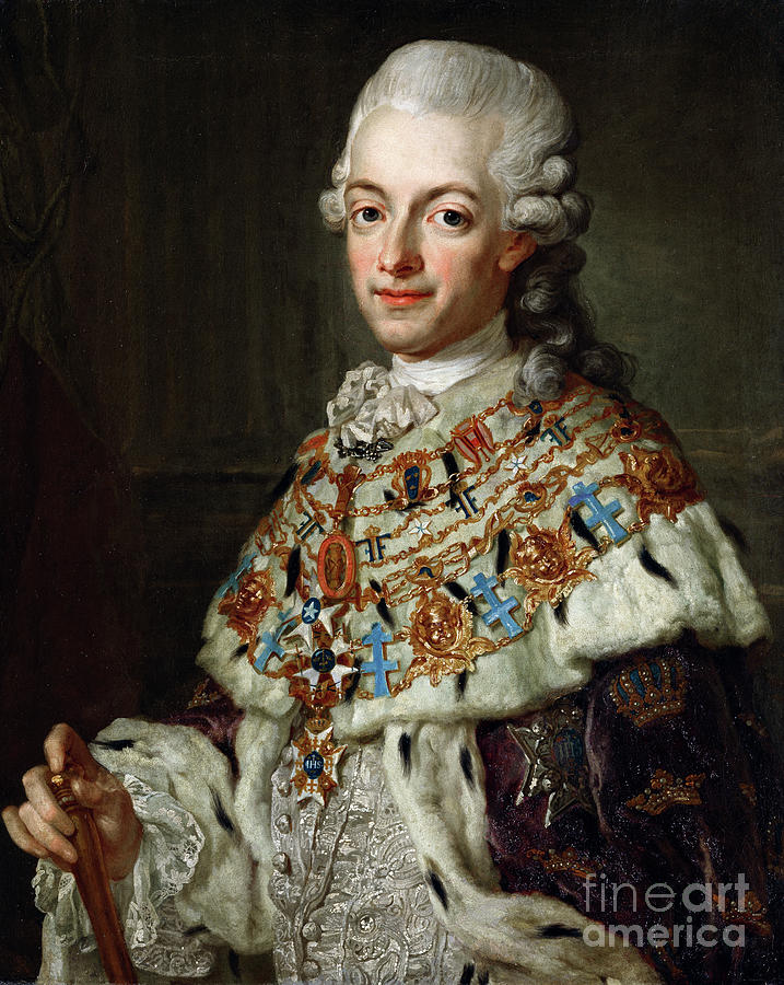 Gustav III Painting by Lorens Pasch the Younger