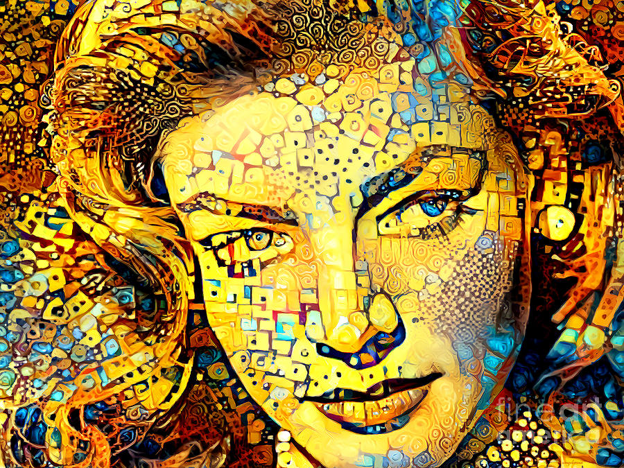 Gustav Klimt Does Lauren Bacall 20220302 Mixed Media by Wingsdomain Art and Photography