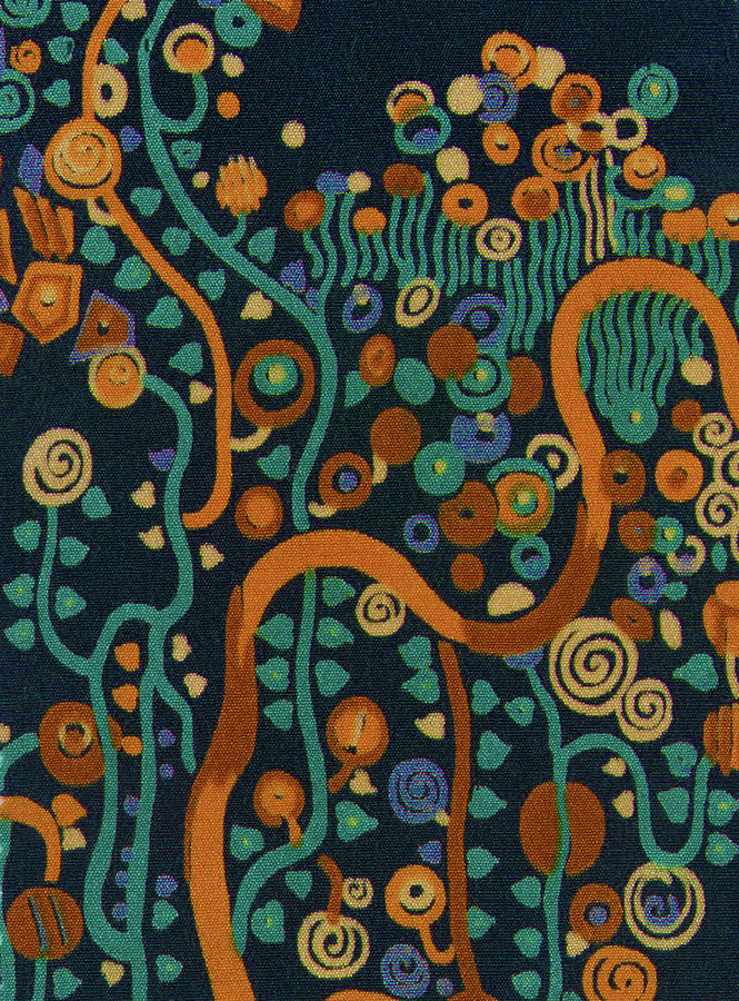 Gustav Klimt Ode Abstract Green Painting by Tony Rubino