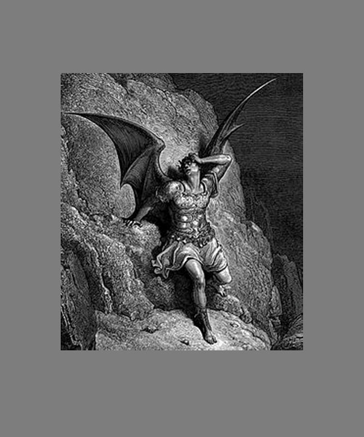 Gustave Dore Paradise Lost Satan Profile Classic Painting by Rose Hunt ...