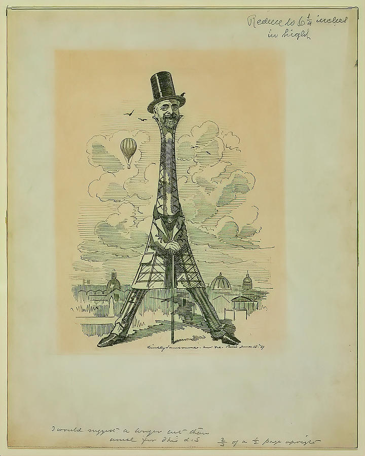 Gustave Eiffel Caricature Photograph