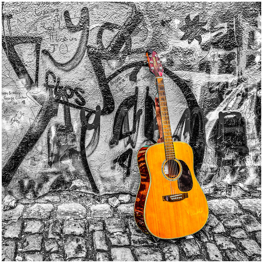 Guitar Still Life Mixed Media - Guitar S by Jasen Agov