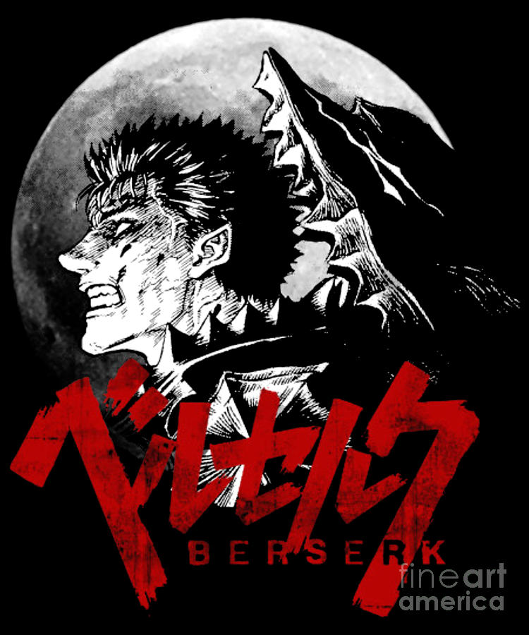 Berserk Guts Japanese Art Drawing by Anime Art - Pixels