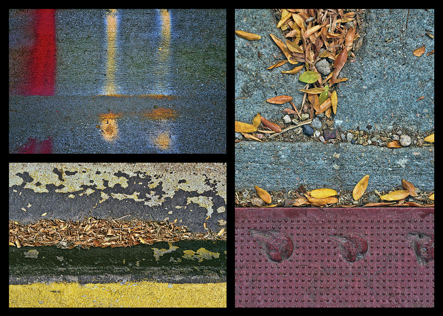 Abstract Photograph - Gutter Abstract - Triptych by Nikolyn McDonald
