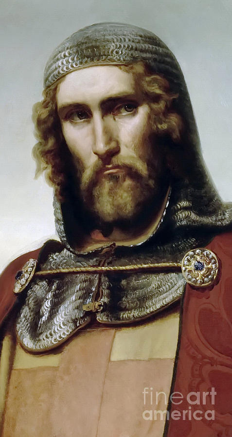 Guy of Lusignan, King of Jerusalem and Cyprus Painting by Francois Edouard Picot
