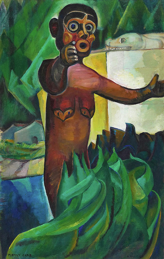 Queen Painting - Guyasdoms DSonoqua, 1930 by Emily Carr