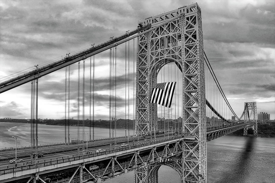 GWB Bridge NY BW Photograph by Susan Candelario
