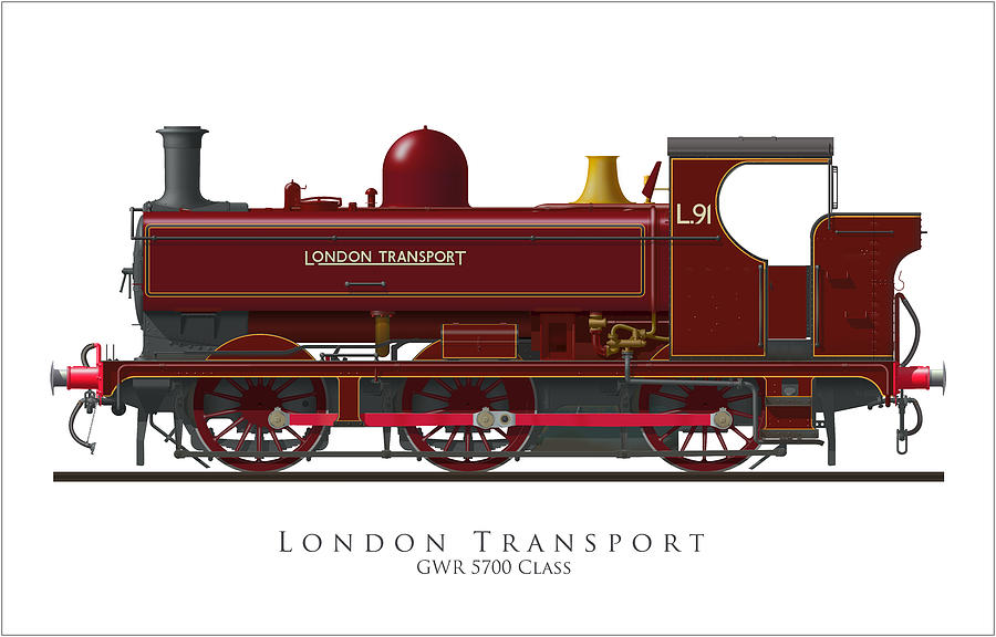 GWR 5700 Class Steam Locomotive Digital Art By Maurice Geraghty - Pixels