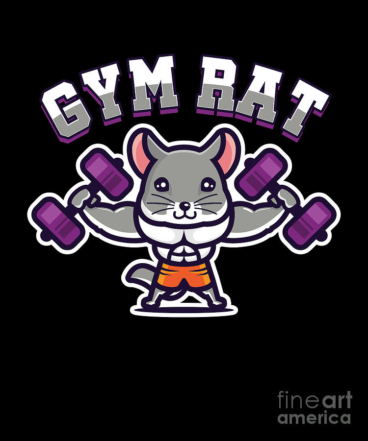 Gym Rat Mouse Mice Rodent Pet Animal Fitness Gift Digital Art by Thomas  Larch - Pixels