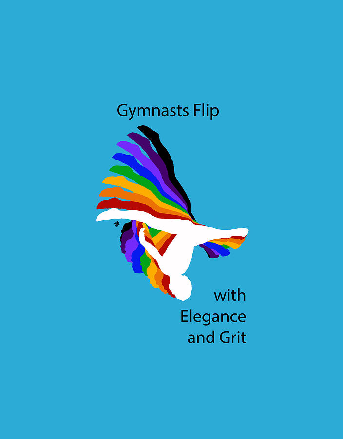 Gymnasts Flip Digital Art by Ginger Repke