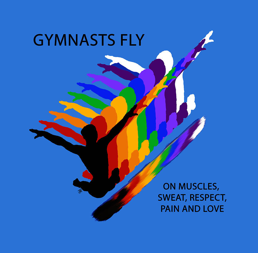 Gymnasts Fly Digital Art by Ginger Repke