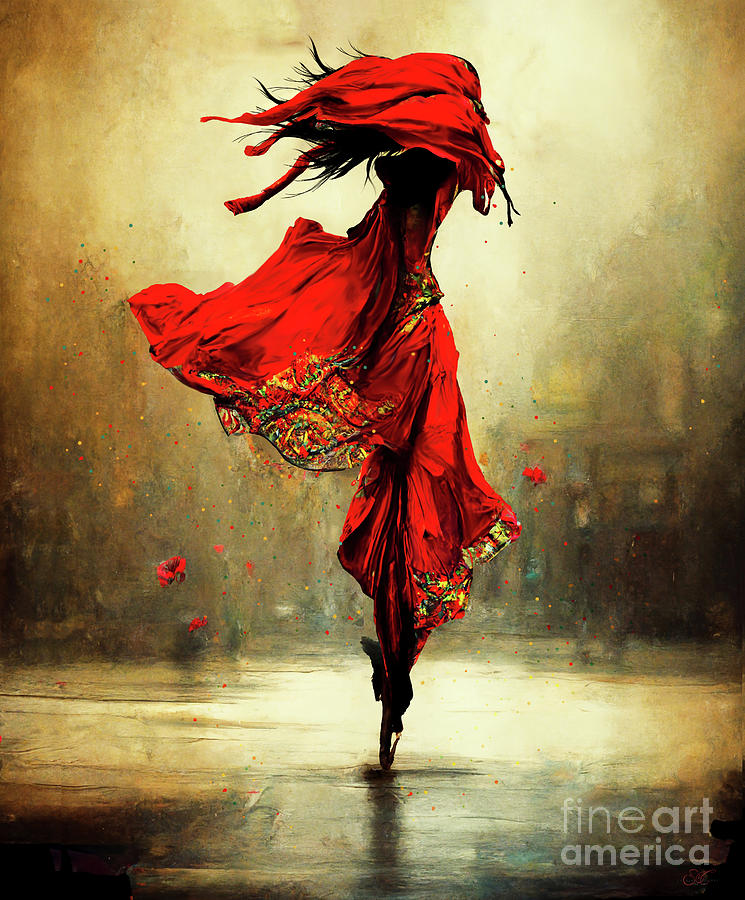 Gypsy Soul Flamenco Dancer Digital Art by Shanina Conway