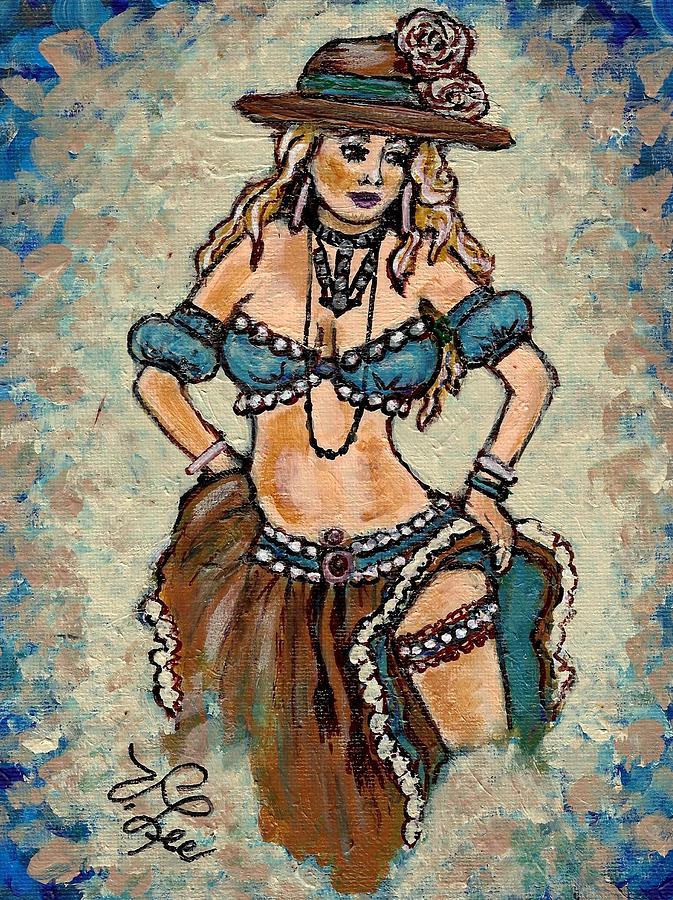 Gypsy-Tango Belly-Dancer Painting by VLee Watson