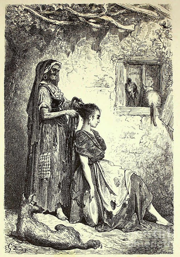 Gypsy woman By Gustave Dore w1 Drawing by Historic illustrations Pixels