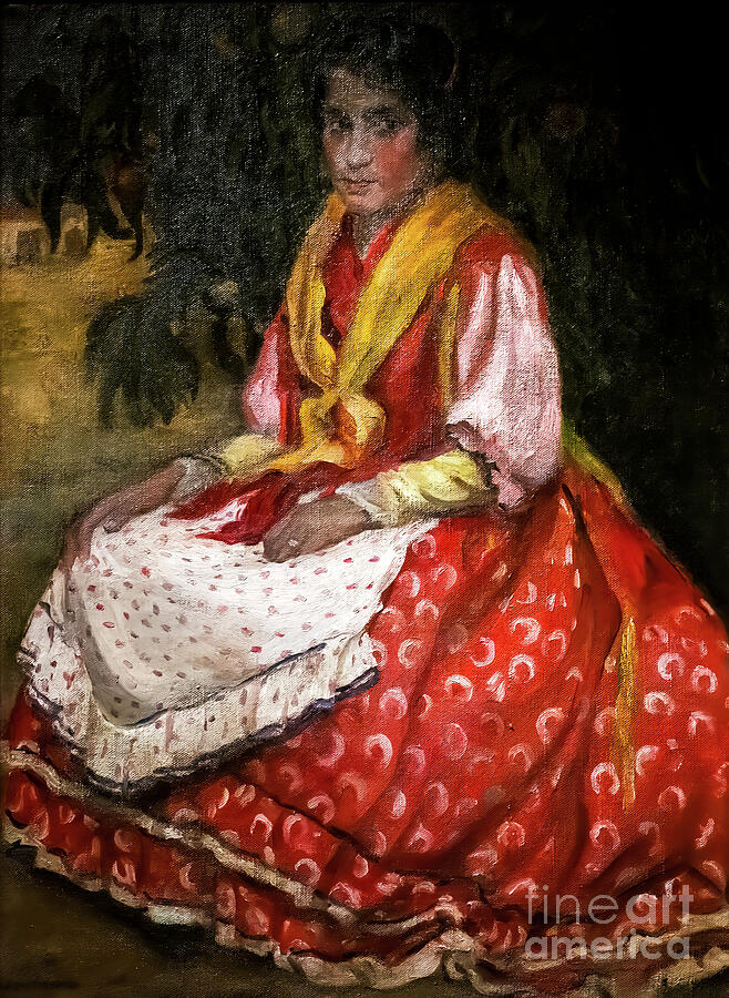 Gypsy Woman by Maria Blanchard 1907 Painting by Maria Blanchard