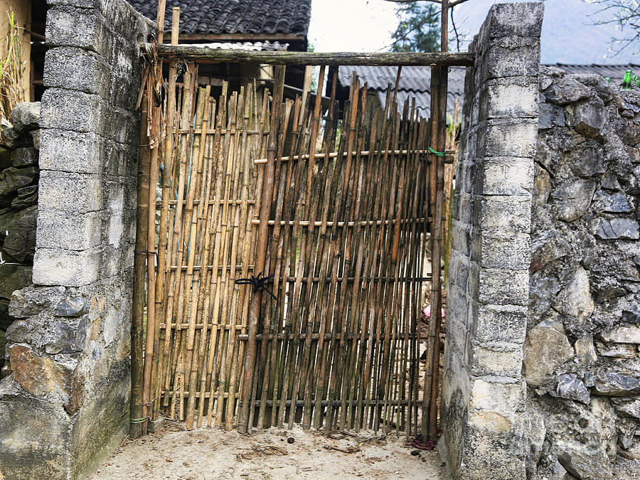 Ha Giang Vietnam Bamboo Gate  Photograph by Chuck Kuhn