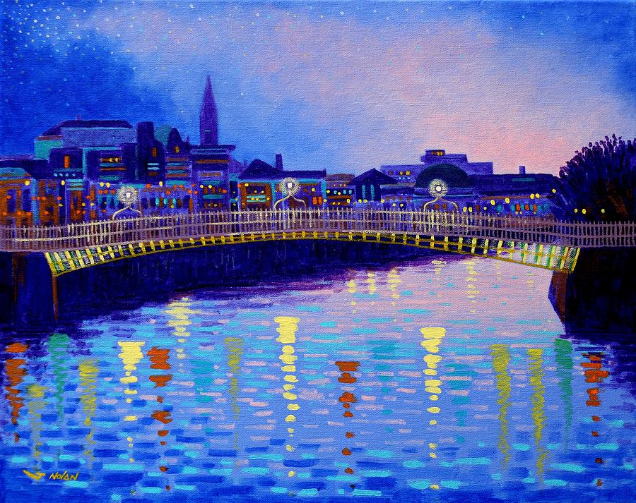 Ha Penny Bridge Dublin  Painting by John  Nolan