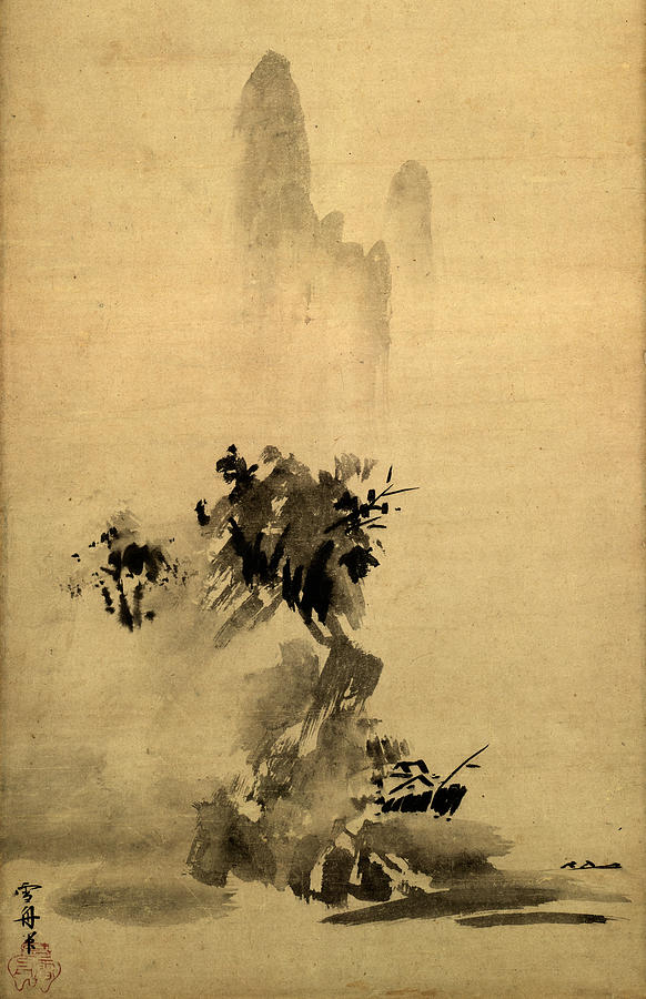 Landscape Painting - Haboku Sansui by Sesshu Toyo 1495 by Art Anthology-Japanese