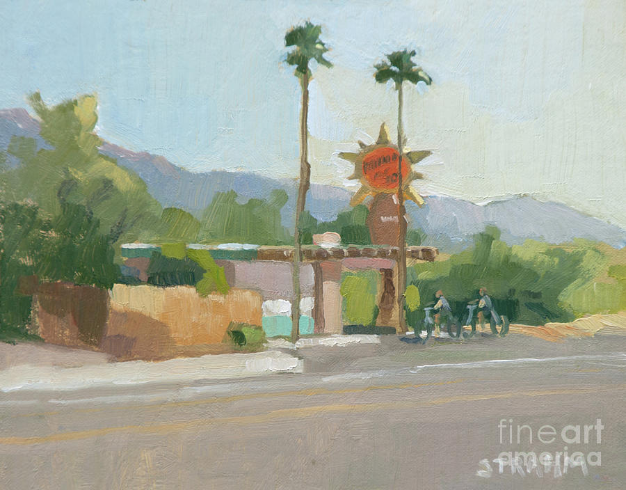 Bicycle Painting - Hacienda Del Sol - Borrego Springs, California by Paul Strahm