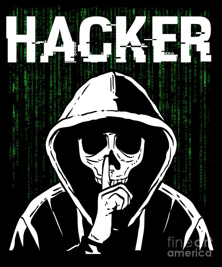 Hacker Skull - Hacking Programming Dark Net Digital Art by Alessandra ...