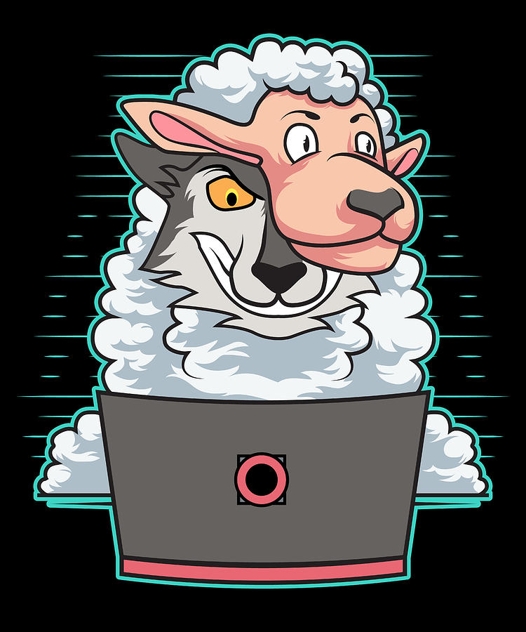 Hacker Wolf In Sheeps Clothing Cybersecurity Digital Art by ...