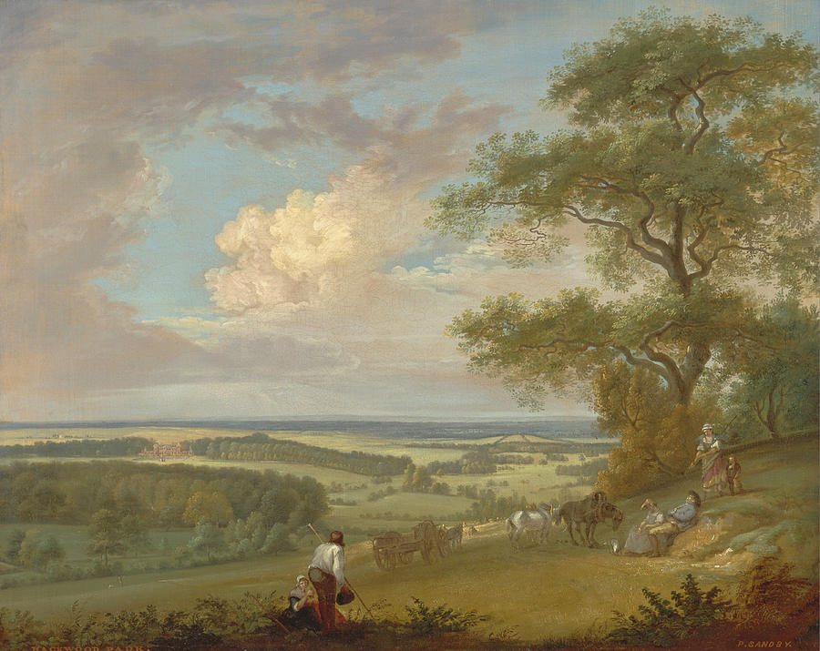 Hackwood Park, Hampshire #1 Painting by Paul Sandby