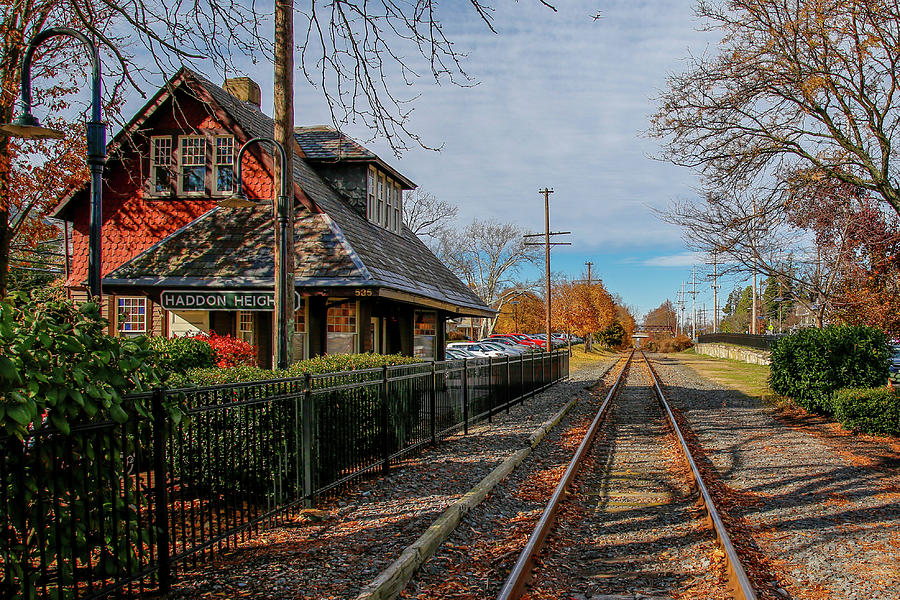 Haddon Height Train Station and Tracks Photograph by John A Megaw