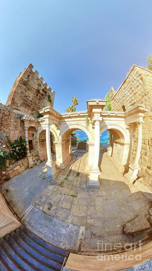 Hadrian Gate of Antalya city of Turkey Digital Art by Benny Marty