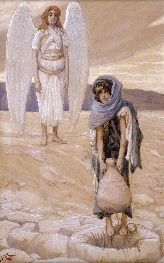 Hagar and the Angel in the Desert 1902 by James Tissot