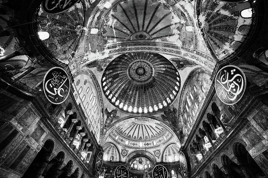Hagia Sophia In Black And White Photograph by Artur Bogacki
