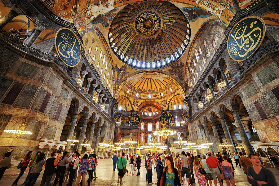 Hagia Sophia Spectacular Byzantine Interior Photograph by Artur Bogacki