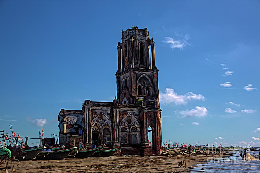 Hai Hau Church Ruins Hai Ly Province Vietnam  Photograph by Chuck Kuhn