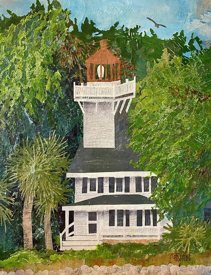 Haigs Point Lighthouse Painting by Forrest Fortier