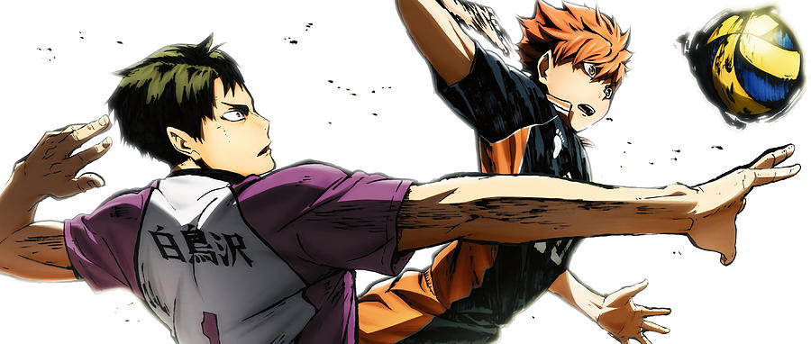 Haikyuu Hinata X Ushijima Poster nature Painting by Phillips Thomas